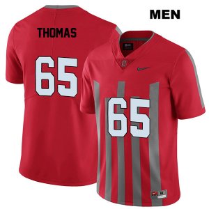 Men's NCAA Ohio State Buckeyes Phillip Thomas #65 College Stitched Elite Authentic Nike Red Football Jersey TA20Y10BN